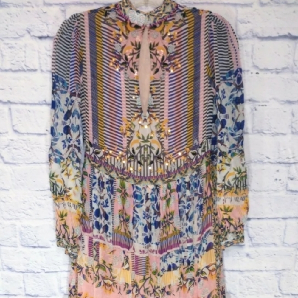 HTF Anthropologie Anastasia Maxi Dress Bhanuni by Jyoti Size 0 - Picture 8 of 10
